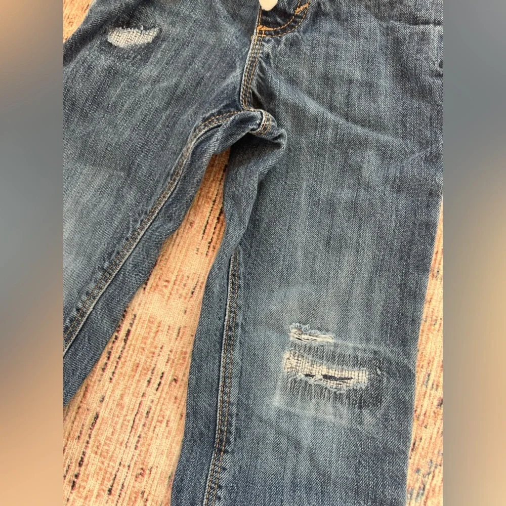 Old Navy Blue Jeans with Gray Waistband